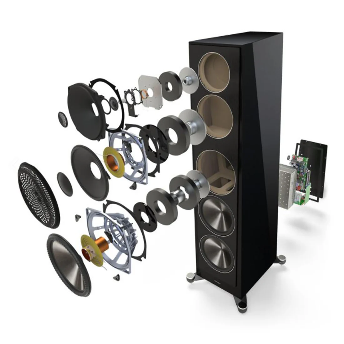 Paradigm Founder 100F 5-Driver 3 Way Floor Standing Speaker - Midnight Cherry - Pair - Image 3