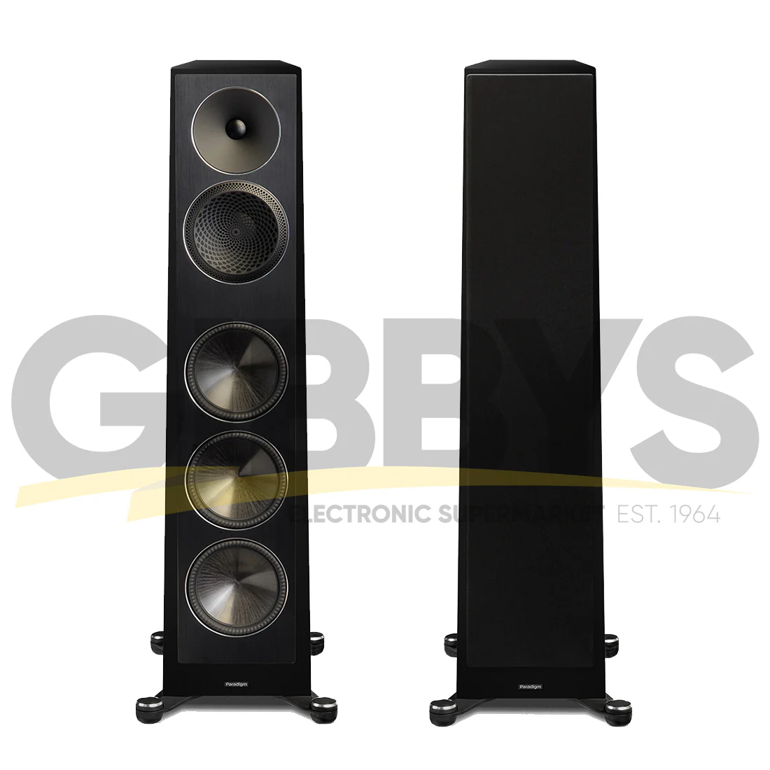 Paradigm Founder 120H 5-Driver 3 Way Hybrid Floor Standing Speaker - Gloss Black - Pair - Image 10