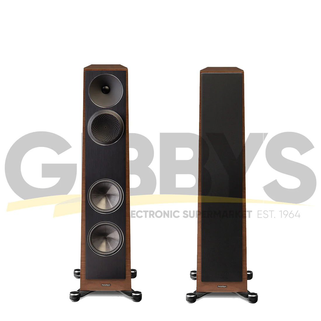 Paradigm Founder 80F Floor Standing Speaker - Pair | Founder 90C Center Channel Speaker - Walnut - Bundle - Image 2