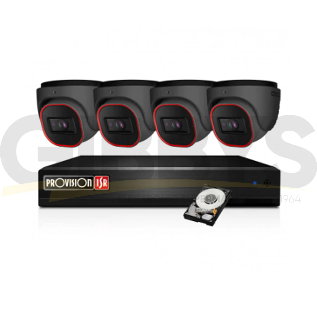 Provision 844MPGY Turret Camera Security Bundle x 8 – Grey (PROVO844MPGY)