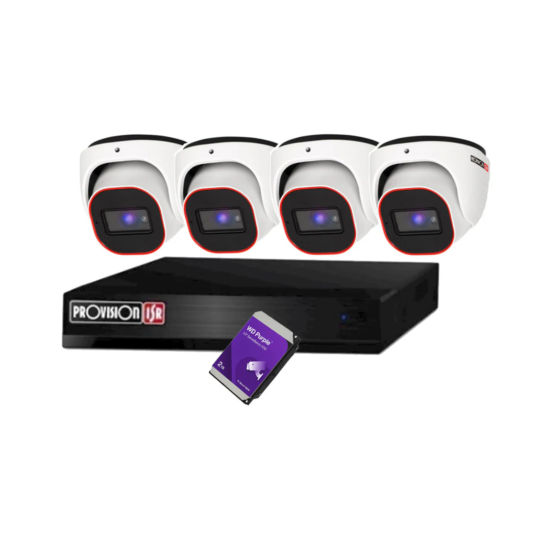 Provision 844MP Turret Camera Security Bundle x 8 – White (PROVO844MP)