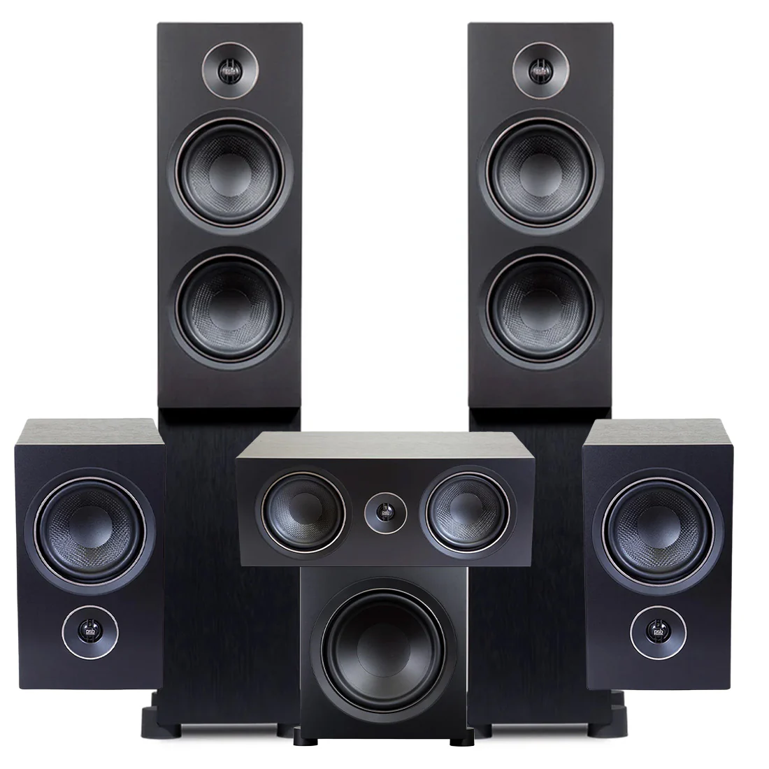 PSB Alpha Bookshelf Speaker Bundle - Black Ash #2
