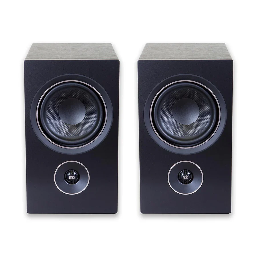 PSB Alpha Bookshelf Speaker Bundle - Black Ash #2 - Image 5