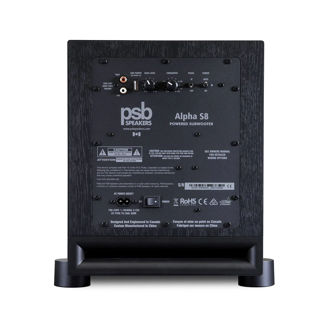 PSB Alpha S8 150W Compact Powered Subwoofer (ALPHA SUB8) - Image 5