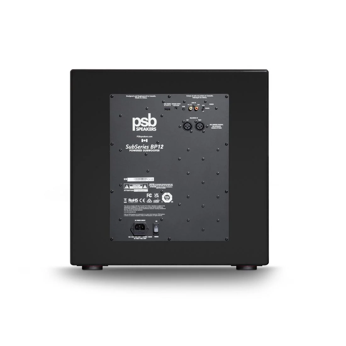 PSB SubSeries BP12 Sealed Cabinet Powered Subwoofer with Dual 12" Drivers - Image 13