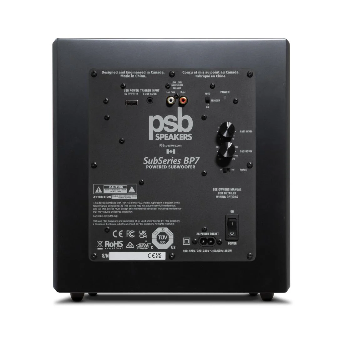 PSB SubSeries BP7 Dual 6.5" Sealed Powered Subwoofer - Image 5
