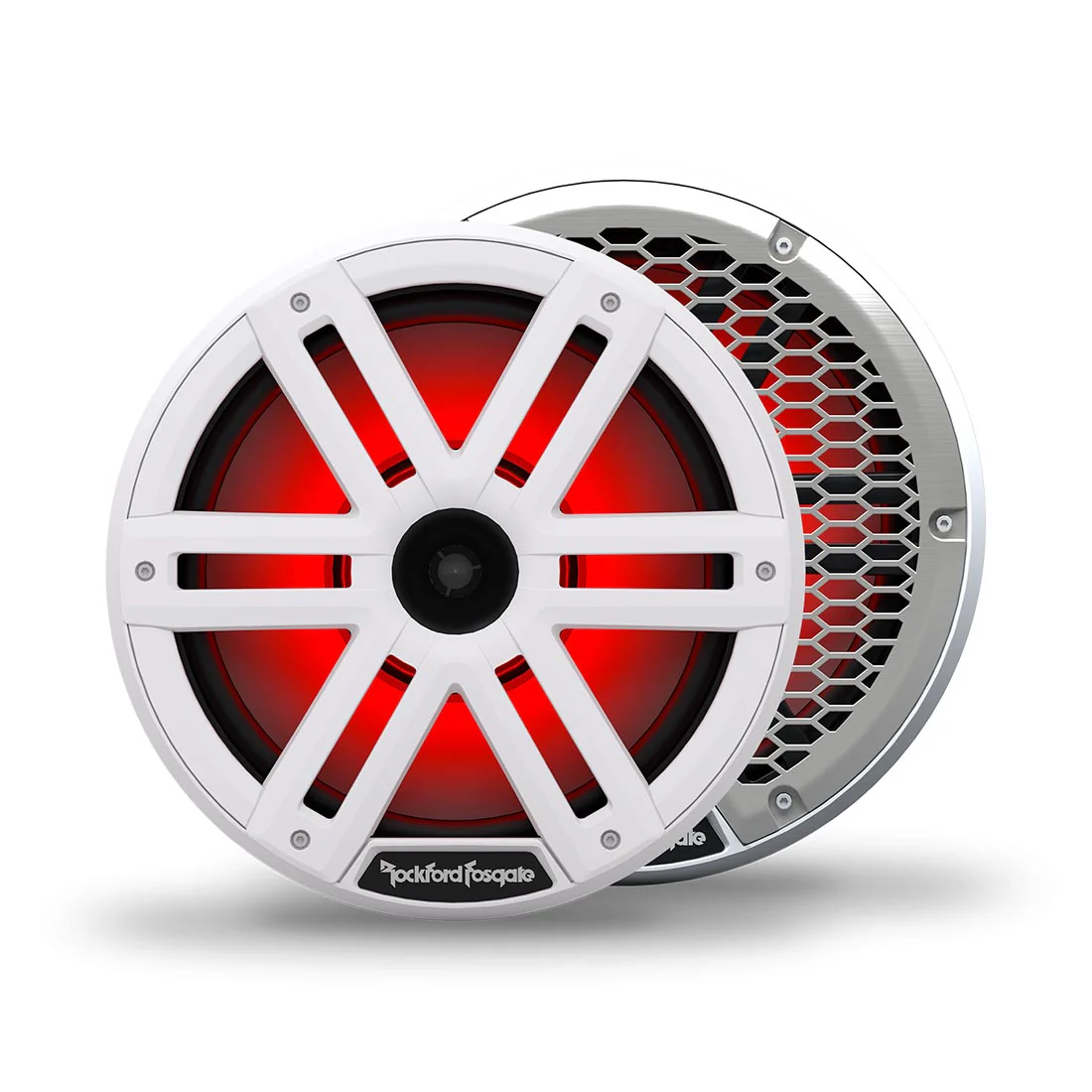 Rockford Fosgate M2-10H M2 Series 10" Color-Optix Marine Speakers with Horn Tweeter - White (M210H)