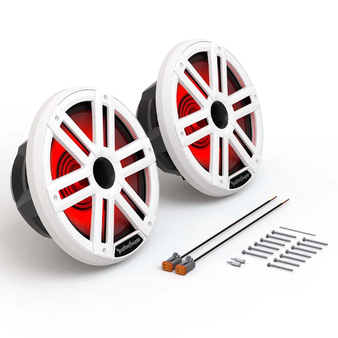 Rockford Fosgate M2-10H M2 Series 10" Color-Optix Marine Speakers with Horn Tweeter - White (M210H) - Image 4