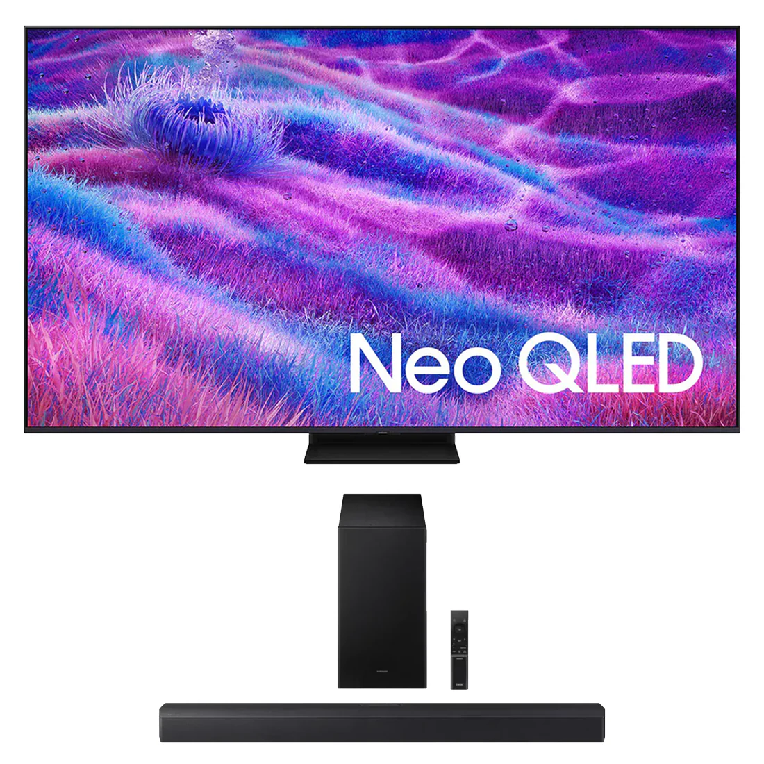 Samsung QN80F 4K UHD HDR Neo QLED Tizen AI Smart TV | HW-B550F/ZC 2.1 Channel Soundbar - 2025 (HWB550F/ZC) - Bundle