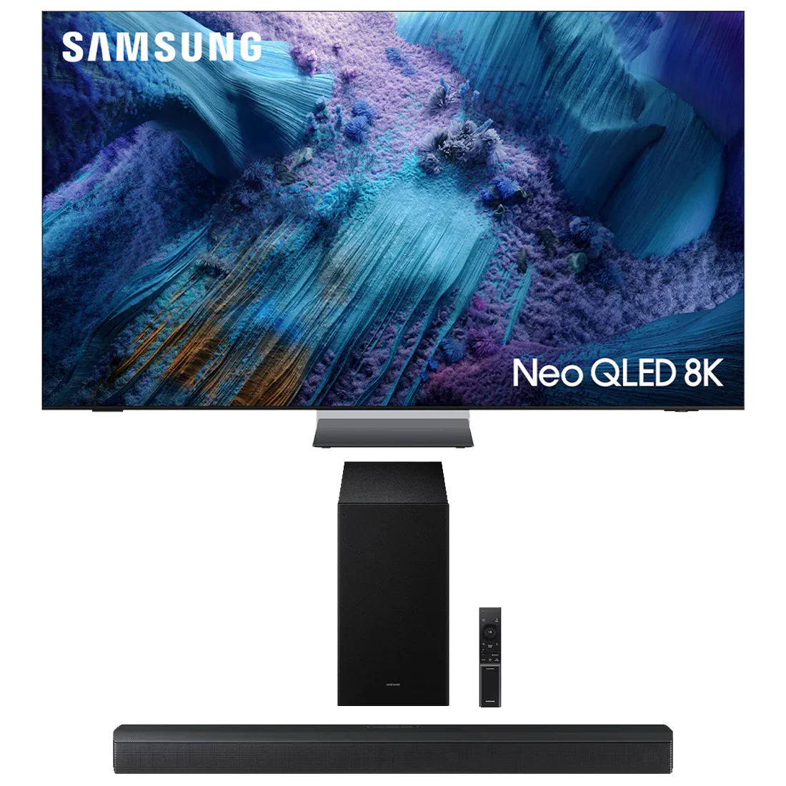 Samsung QN990F Neo QLED 8K Vision AI Smart TV | HW-B650F/ZC 3.1 Channel Soundbar - 2025 - Bundle