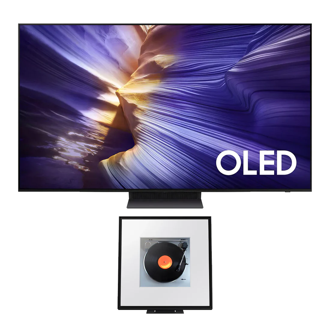 Samsung S90F OLED 4K Vision AI Smart TV - 2025 | HW-LS60D/ZC Music Frame Wireless Speaker - Bundle