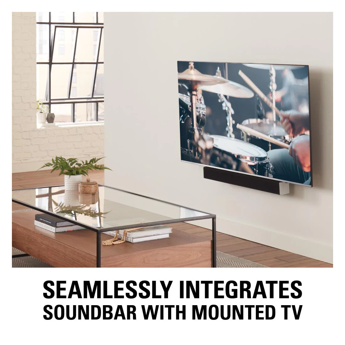 Sanus SASB1-B3 Universal Soundbar Mount Depth Adjustable - Black - Image 2