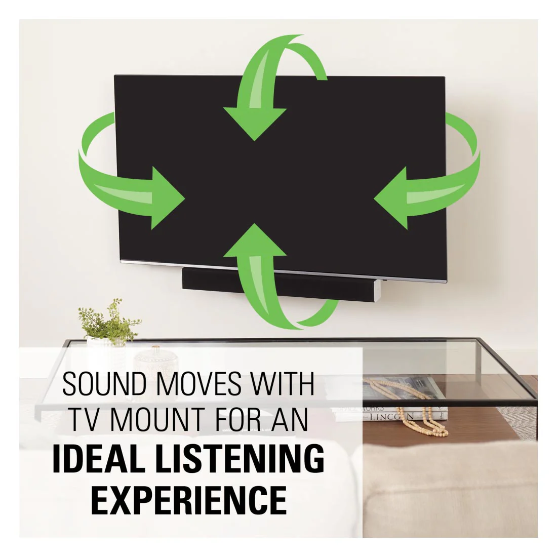 Sanus SASB1-B3 Universal Soundbar Mount Depth Adjustable - Black - Image 4