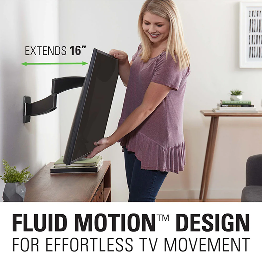 Sanus VSF716-B2 Premium Full Motion TV Wall Mount for 19"-43" TVs (VSF716B2) - Image 8