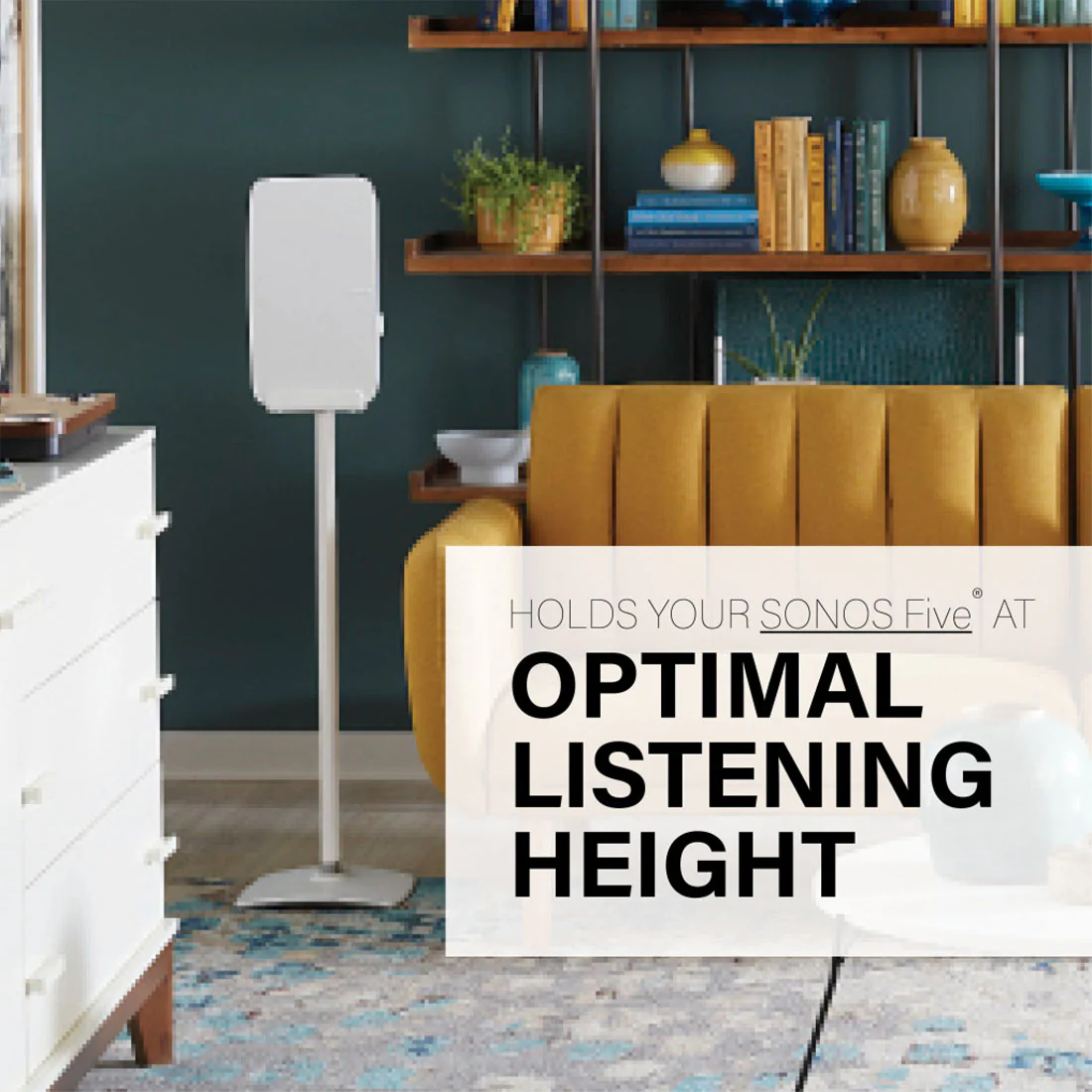 Sanus WSS52 Wireless Speaker Stands for Sonos Five and Play : 5 Speakers - Each (WSS52B2) - Image 10