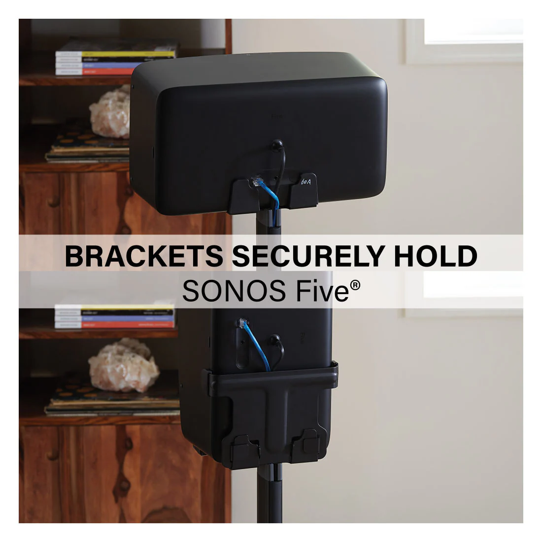 Sanus WSS52 Wireless Speaker Stands for Sonos Five and Play : 5 Speakers - Each (WSS52B2) - Image 11