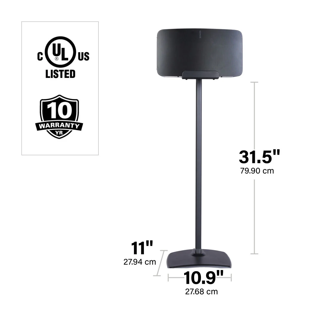 Sanus WSS52 Wireless Speaker Stands for Sonos Five and Play : 5 Speakers - Each (WSS52B2) - Image 13