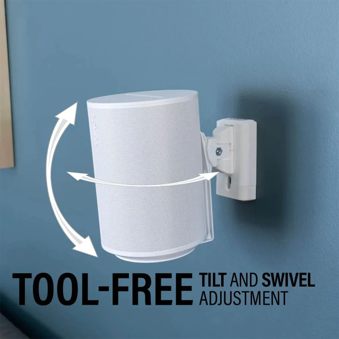 Sanus WSWME12-W2 Adjustable Speaker Wall Mount designed for the Sonos Era 100 - White - Pair (WSWME12W2) - Image 3