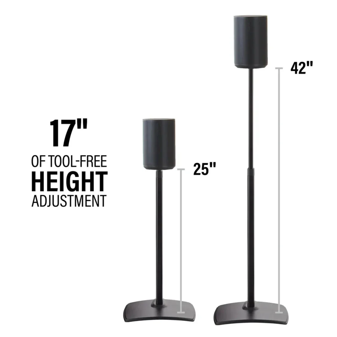 Sonos Era 100 Speaker with Sanus WSSE1A2 Speaker Stand - Pair -Bundle - Image 5