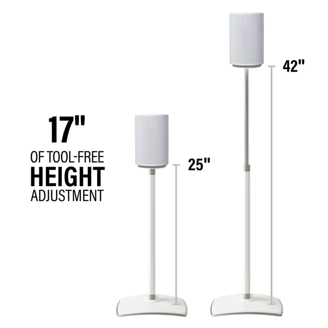 Sonos Era 100 Speaker with Sanus WSSE1A2 Speaker Stand - Pair -Bundle - Image 6