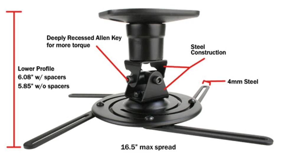 Strong Mounts SM-PROJ-M Universal Projector Mount - 30 lbs Capacity - Image 3