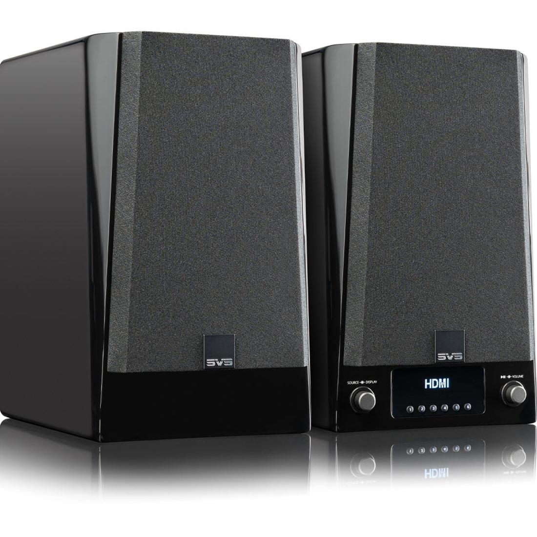 SVS Prime Wireless Pro Powered Speakers - High-Resolution Sound - Pair (PRIMEWIRELESSPROBLKGLS)