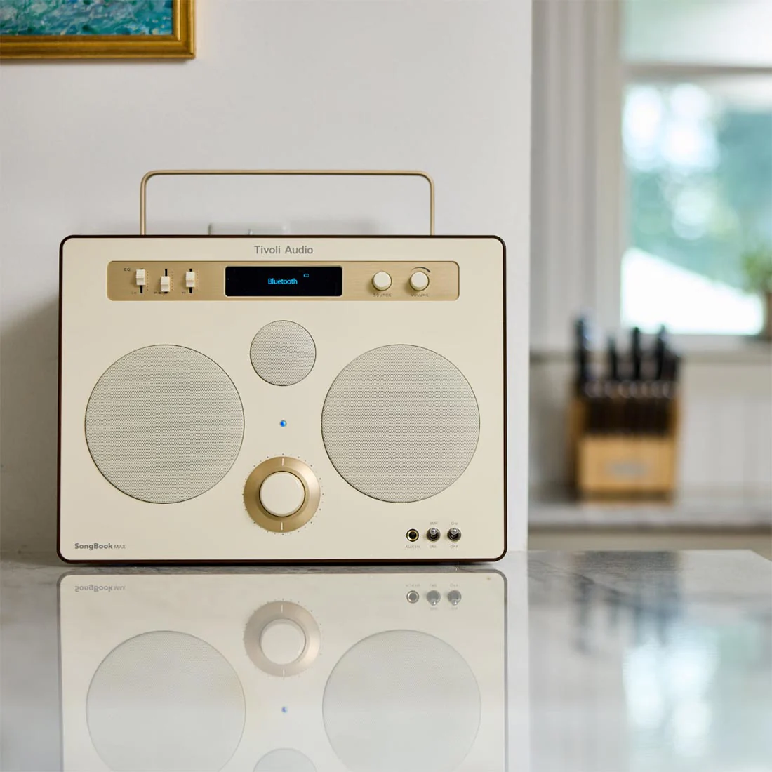 Tivoli Audio SongBook MAX Portable Bluetooth Speaker - Cream/Brown (OPEN BOX) - Image 5
