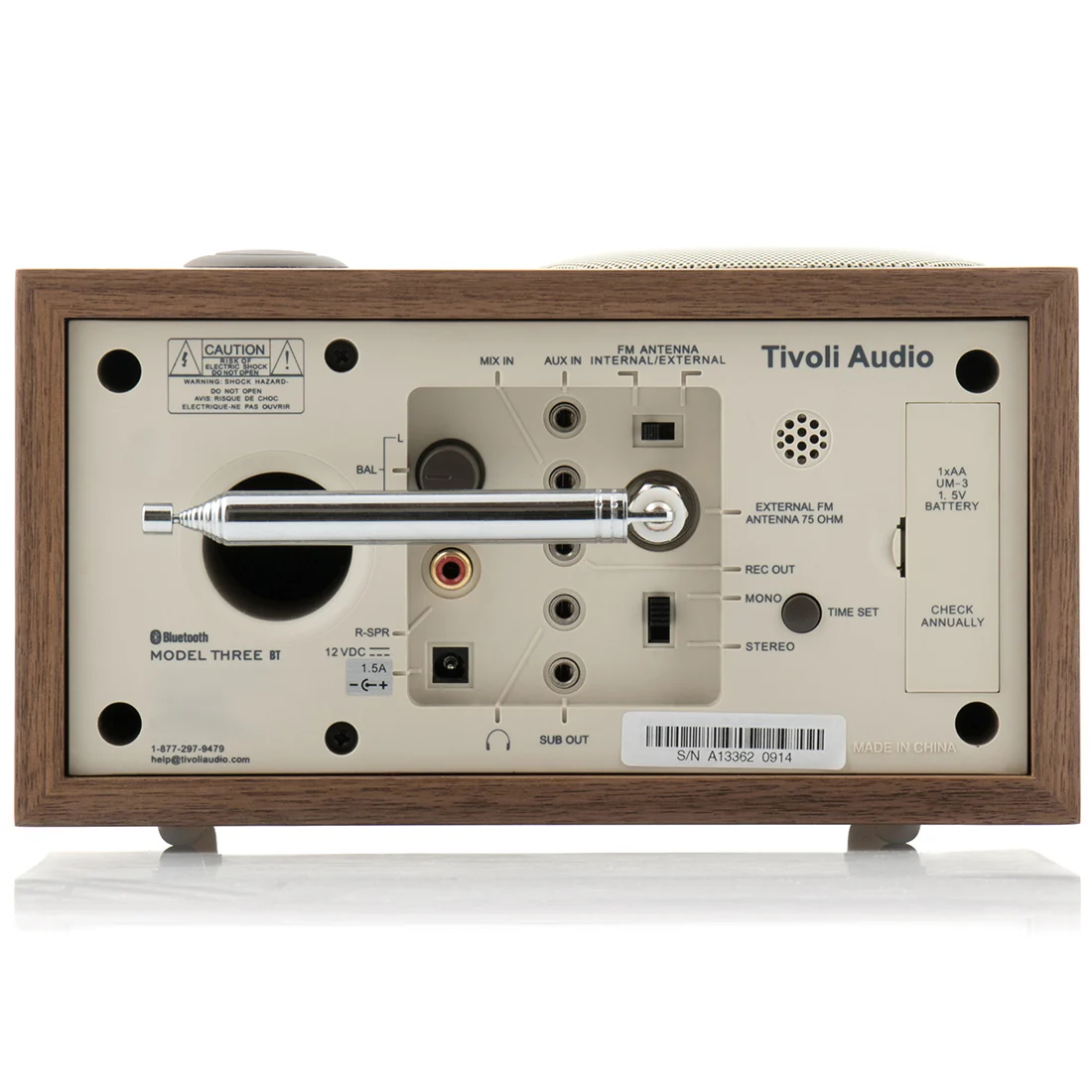 Tivoli M3BTCLA Model Three Bluetooth Clock Radio - Walnut (M3BTCLA) - Image 2