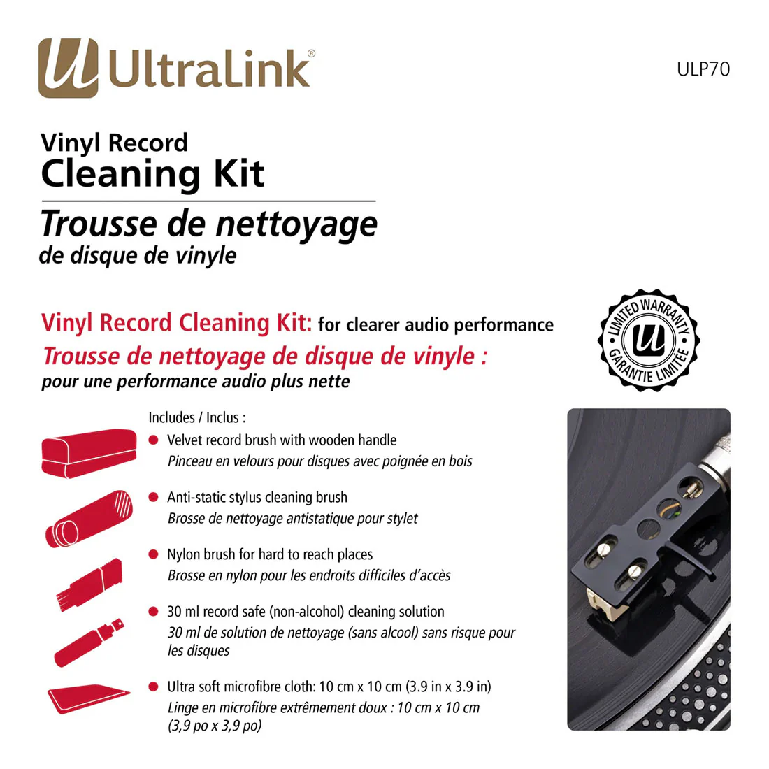 Ultralink ULP70 Vinyl Record Cleaning Kit (ULP70) - Image 3