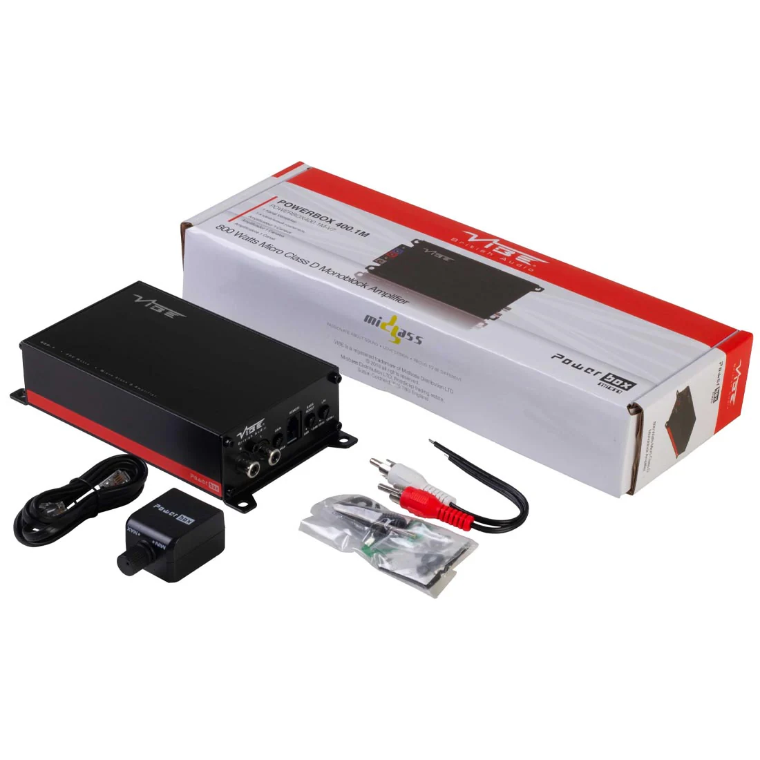 Vibe PB400.1M-V7 Class D Micro Bass Mono Car Amplifier (PB4001MV7) - Image 2