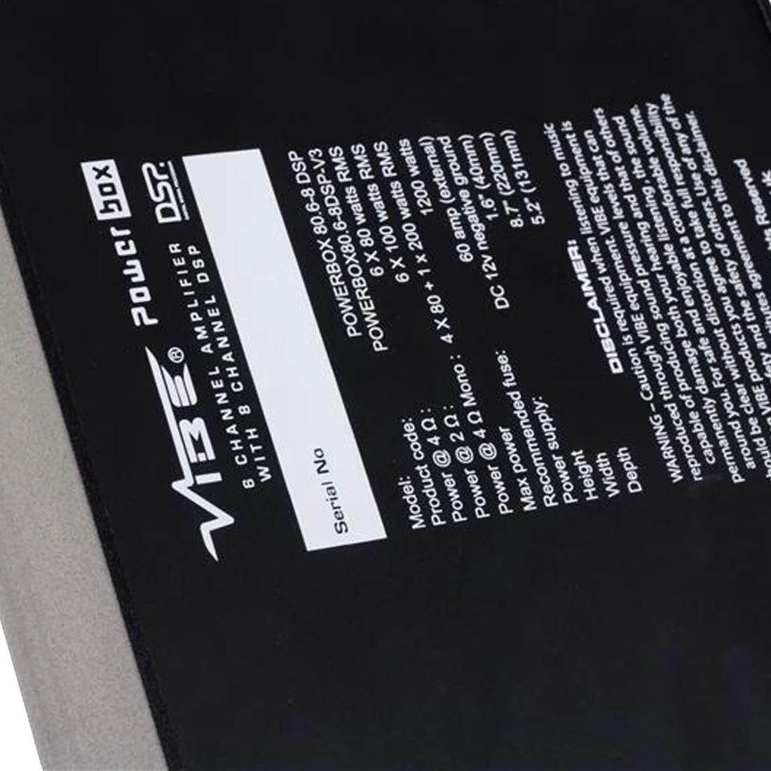 Vibe PB806.8-DSP-V3 Class D 6-Channel Micro Car Amplifier (PB8068DSPV3) - Image 13