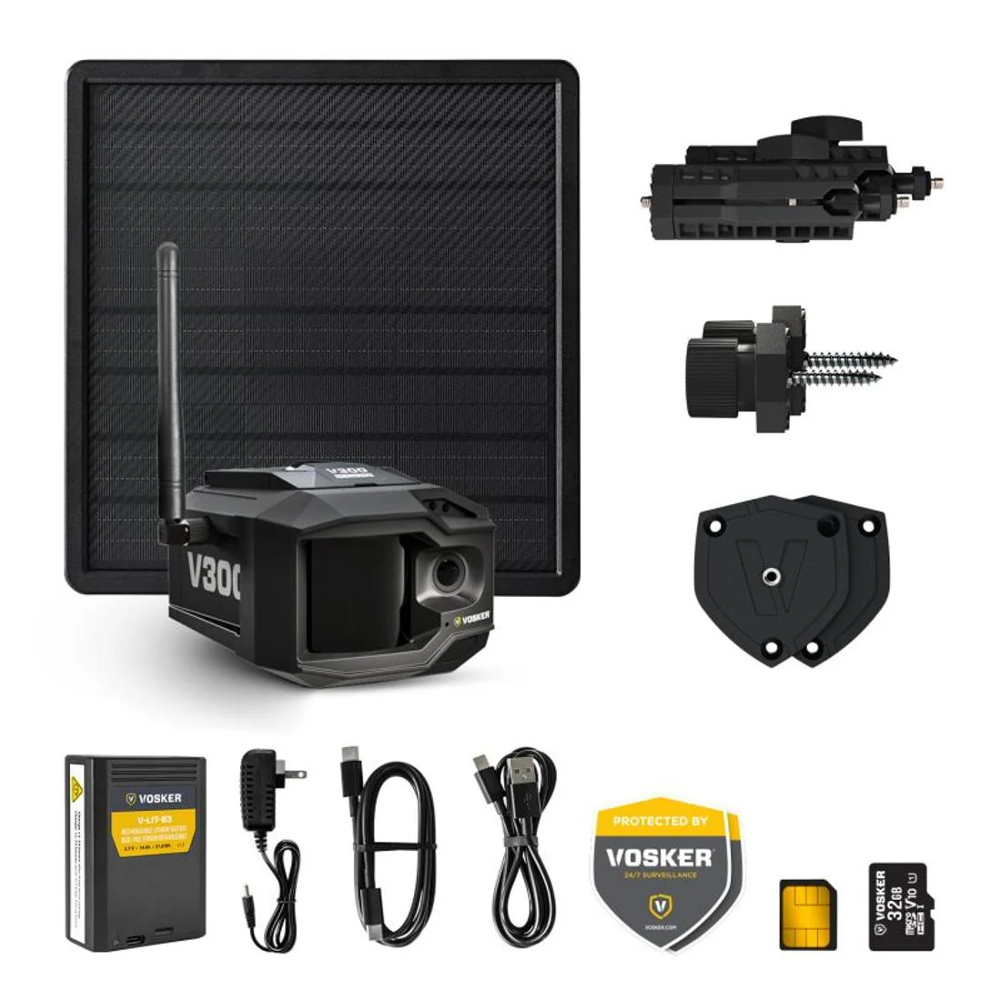 VOSKER V300 Ultimate 4G-LTE Security Camera System with Live View & Solar Panel (Battery Included) (V300ULTCA - Image 2