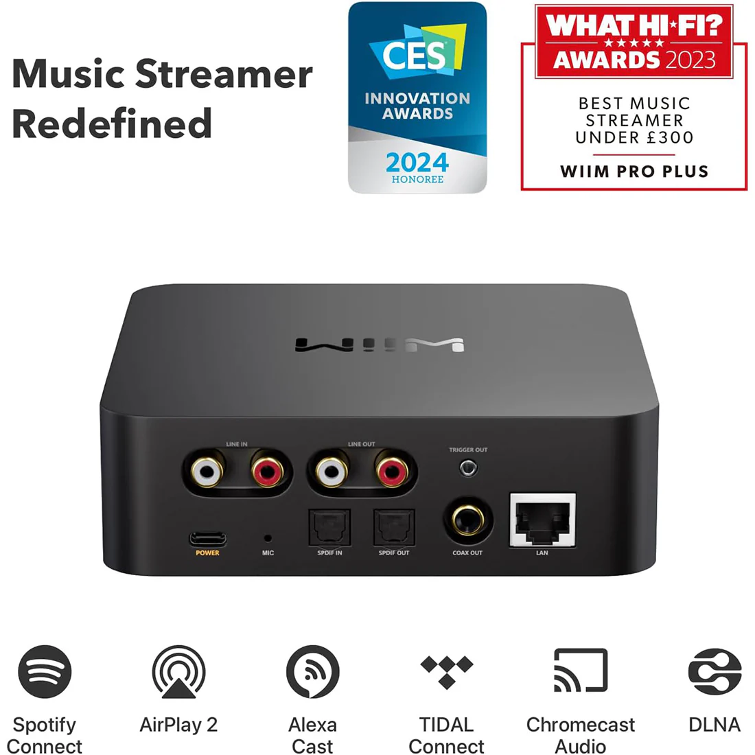 WiiM Pro Plus: Premium Multiroom Streamer with Voice Remote & Hi-Res Audio Support - Image 2
